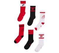 Nike Kids Crew 6 Pack Unisexe - Chaussettes, Blanc - Taille 34 - 38 - Coton White 34 - 38