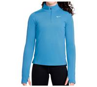 Nike - Kid's Dri-Fit Long-Sleeve 1/2-Zip Top - T-shirt de running - S - blue beyond / white