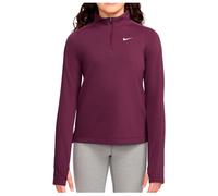 Nike - Kid's Dri-Fit Long-Sleeve 1/2-Zip Top - T-shirt de running - S - bordeaux / white