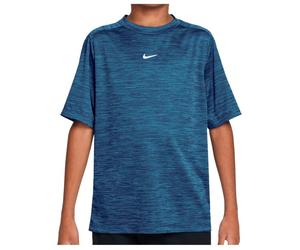 Nike - Kid's Dri-Fit Multi S/S Top LBR Heather - T-shirt - M - midnight navy / football blue / white