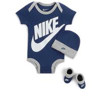 Nike Ensemble 3 pièces Futura Logo bonnet, body et chaussons Bleu bébés