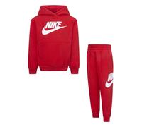 Nike Combinaison pour enfant Club Fleece – rouge/blanc, manches longues, respirante – 6-7 ans