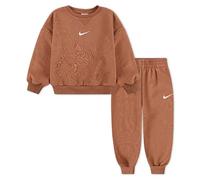 Nike Kids Essential Fleece Crew Long Sleeve Set Marron 24 Months Enfants