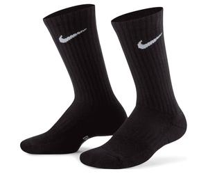 Nike - Kid's Everyday Cushioned Crew Socks 3-Pack - Chaussettes multifonctions - Unisex S - EU: 34-38 - black / white