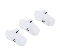 Nike Kids No Show 3 Pack Unisexe - Chaussettes, Blanc - Taille 23.5 - 27 - Coton White 23.5 - 27