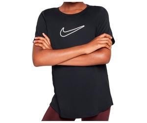 Nike - Kid's One Fitted Dri-Fit Short-Sleeve Top - T-shirt technique - XS - black / white