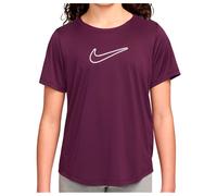 Nike - Kid's One Fitted Dri-Fit Short-Sleeve Top - T-shirt technique - XS - bordeaux / white