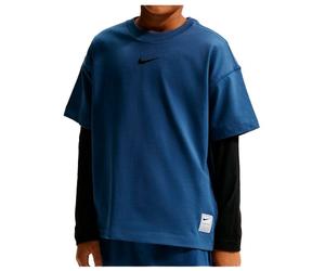 Nike - Kid's Pro Dri-FIT Short-Sleeve Training Top - T-shirt technique - M - mystic navy / black
