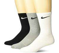 Nike - Lightweight Crew - Chaussettes - Mixte Adulte - Multicolore (Gris/Noir/Blanc) - EU: 42-46 (Taille Fabricant : L) , Lot de 3