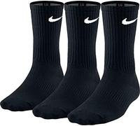 Nike - Lightweight Crew - Chaussettes - Mixte Adulte - Noir (Noir/Blanc) - EU: 34-38 (Taille Fabricant : S) , Lot de 3