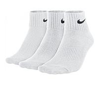 Nike - Lightweight Quarter Lot de 3 paires de Chaussettes - Mixte adulte - Blanc - FR: 38-42 (Taille Fabricant : M)