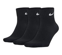 Nike - Lightweight Quarter Lot de 3 paires de Chaussettes - Mixte adulte - Noir - FR: 38-42 (Taille Fabricant : M)