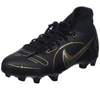 Nike Little/Big Kids' Multi-Ground Soccer Cleats Jr. Mercurial Superfly 8 Academy MG, Black/Metallic Gold-Metallic Silver, DJ2854-007, 33 EU (1.5Y US)