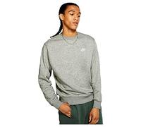 Nike Long Sleeve Top M NSW Club CRW Ft, DK Grey Heather/White, BV2666-063, S