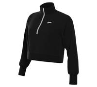 Nike Long Sleeve Top W NSW Phnx FLC Qz Crop, Black/Sail, DQ5767-010, 2XL-T