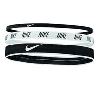 Nike Mixed Width Headbands Lot de 3 bandeaux taille unique, noir, blanc, noir, taille standard, pour coureurs, tous les sexes