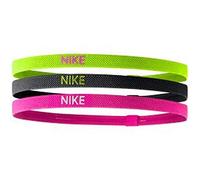 Nike Lot de 3 élastiques pour Cheveux Unisexes Adultes N.JN.04.983.OS, Volt/Noir/Hyper Rose, Taille Standard