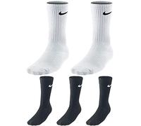 Nike - Lot de 5 paires de chaussettes de tennis pour homme et femme, blanc/noir, XL