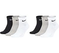 NIKE Chaussettes de sport 'Everyday' gris chiné / noir / blanc, Taille 34-38
