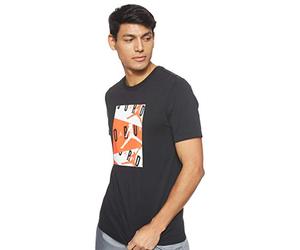 Nike M J Jordan Air SS Crew T-Shirt Homme Black/Infrared 23 FR: L (Taille Fabricant: L)