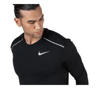 Nike M NK BRTHE Rise 365 LS T-Shirt à Manches Longues Homme, Black/Reflective Silv, FR : 2XL (Taille Fabricant : 2XL)
