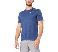 Nike M NK BRTHE Rise 365 SS T-Shirt Homme, Blue Void/HTR/Reflective Silv, FR : S (Taille Fabricant : S)