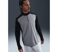 Nike M NK DF ACD25 DRIL TOP BR Cool Grey/Black/Bright Crimson, Gris froid/noir/cramoisi brillant, S