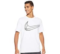 Nike M NK DRY TEE SWOOSH BALL T-shirt Homme white FR : S (Taille Fabricant : S)