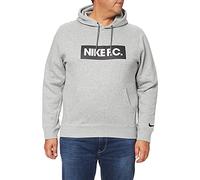 Nike M NK FC ESSNTL FLC Hoodie PO Sweatshirt Mens, Dark Grey/HTR/White/Black, L