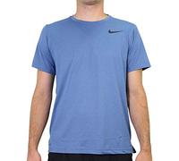 Nike M NK Top SS HPR Dry T-Shirt Homme Mystic Navy/Stone Blue/HTR/(Black) FR: S (Taille Fabricant: S)