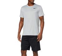 Nike M NK TOP SS HPR DRY T-Shirt Homme Smoke Grey/Lt Smoke Grey/Htr/(Black) FR: S (Taille Fabricant: S)