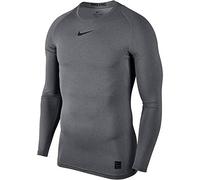 Nike M NP Top LS COMP T-Shirt à Manches Longues Homme, Carbon Heather/Black/Black, FR : S (Taille Fabricant : S-T)