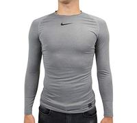 Nike M NP Top LS COMP T-Shirt à Manches Longues Homme, Carbon Heather/Black/Black, FR : XL (Taille Fabricant : 3XL)