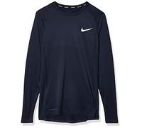 Nike M NP Top LS Tight T-Shirt à Manches Longues Homme, Obsidian/(White), FR : M (Taille Fabricant : M-T)
