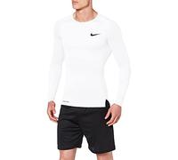 Nike M NP Top LS Tight T-Shirt à Manches Longues Homme, White/(Black), FR : 3XL (Taille Fabricant : 3XL)