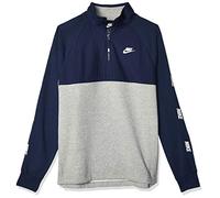Nike M NSW CE Top HZ BB Hybrid T-Shirt à Manches Longues Homme, Midnight Navy/DK Grey Heather/Midnight Navy/(White) (HTR), FR : XL (Taille Fabricant : XL)