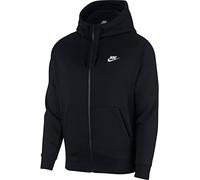 Nike M NSW Club Hoodie FZ BB Sweat-Shirt Homme Black/Black/(White) FR: Taille Unique (Taille Fabricant: Custm)