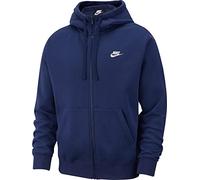 Nike M NSW Club Hoodie FZ BB Sweat-Shirt Homme, Bleu (Midnight Navy/White), M