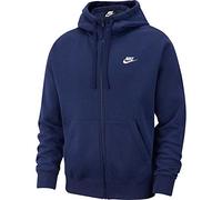 Nike M NSW Club Hoodie FZ BB Sweat-Shirt Homme, Bleu (Midnight Navy/White), M