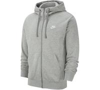 Nike M NSW Club Hoodie Fz Ft Hooded Full Zip LS Top Homme, DK Grey Heather/Matte Silver/White, XXL