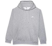 Nike M NSW Club Hoodie PO BB Sweat-Shirt Homme DK Grey Heather/Matte Silver/(White) FR: 4XL (Taille Fabricant: 4XL-T)