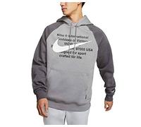 Nike M NSW Swoosh Hoodie PO BB Sweat-Shirt Homme Particle Grey/Iron Grey/(White) FR: S (Taille Fabricant: S)