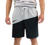 Nike M NSW Swoosh Short FT Shorts de Sport Homme DK Grey Heather/Black/Black FR : S (Taille Fabricant : S)