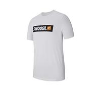 Nike M NSW Tee Swoosh Bmpr Stkr T-Shirt Homme White/(White) FR: L (Taille Fabricant: L)
