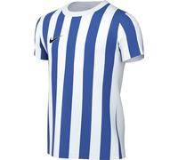 Nike Maillot à manches courtes Striped Division IV en jersey - Unisexe, Mixte enfant, CW3819-102, Blanc/bleu royal/noir, 8-10 ans