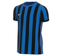 Nike Maillot à manches courtes Striped Division IV en jersey - Unisexe, Mixte enfant, CW3819-463, Bleu roi/noir/blanc., 12-13 ans