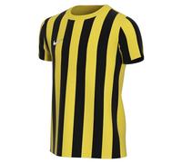 Nike Maillot à manches courtes Striped Division IV en jersey - Unisexe, Mixte enfant, CW3819-719, Jaune/noir/blanc, 10-12 ans