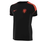 NIKE Maillot De Football À Manches Courtes Dri-Fit De L'Équipe des Pays-Bas pour Enfants Plus Âgés, Black/Hyper Crimson/Hyper Crimson, IB5440-010, S