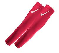 NIKE Manchons de bras Pro Dri-FIT 3.0 pour adulte, Rouge vif/blanc, small/medium