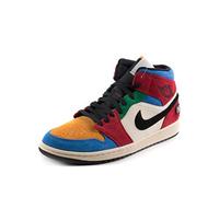 Nike Mens Air Jordan 1 Mid SE FRLS NA Muslin/Blk/VRSTY Red Suede Size 12